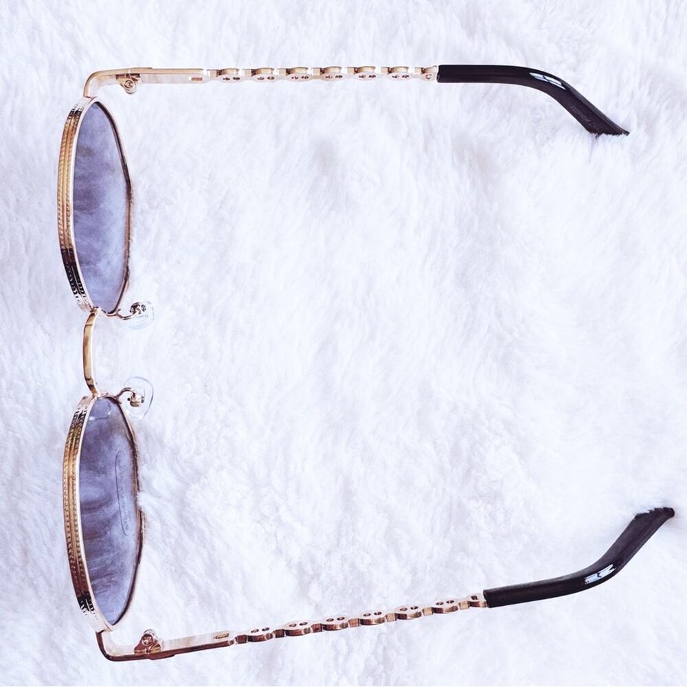 Phoebe Blue & Clear Geometric Sunglasses - Picture 9 of 13